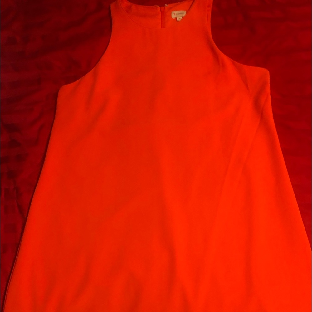 Orange crepe dress